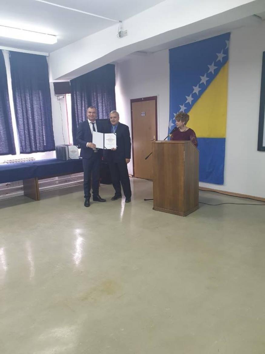 FUCZ: Zahvalnica za uspješnu saradnju uručena načelniku općine Fojnica Sabahudinu Klisuri