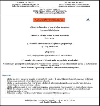 NARANDŽASTO UPOZORENJE &Scaron;IROM ZEMLJE